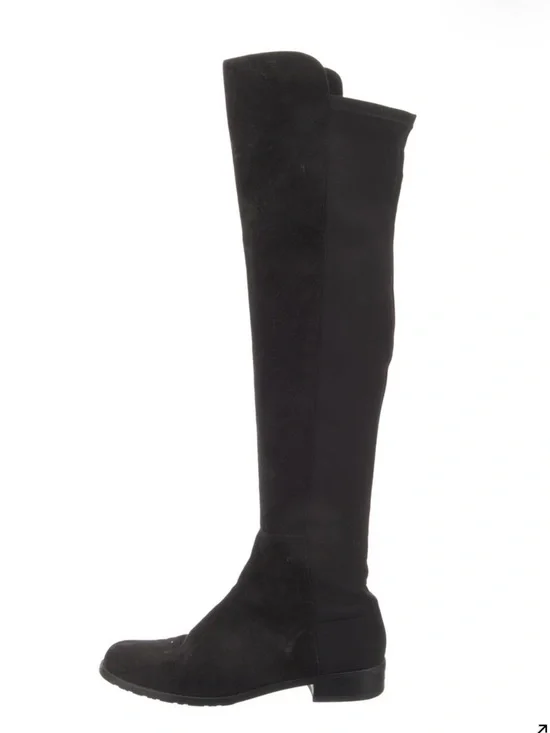 STUART WEITZMAN Black Over-the-Knee Suede Boots Sz 7