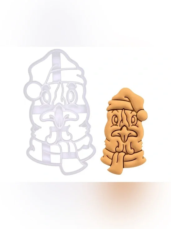 Santa Chicken Face Cookie Cutter