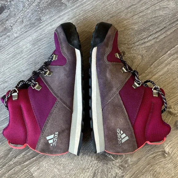 Adidas Terrex Climawarm‎ Snowpitch Hiking Boots Maroon Kids 1 UK 13.5 EU 32