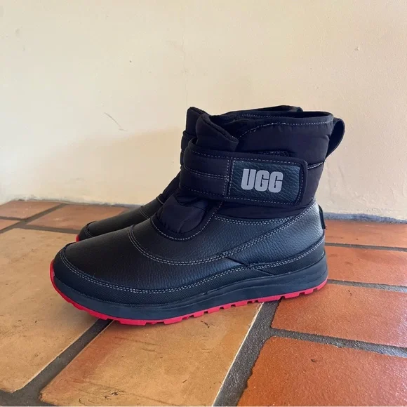 UGG Kids Taney weather Boots with Red Outsole Size 6 NWOT