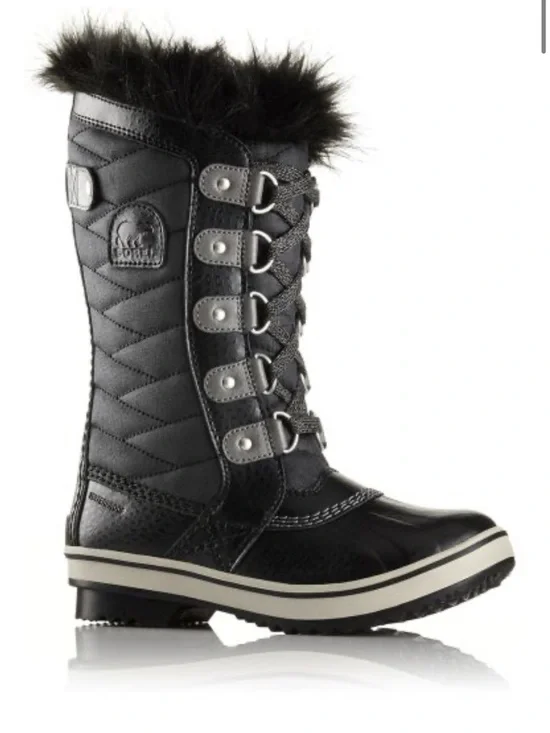 Sorel Youth Tofino™ II Boot Black Faux Fur Size 5