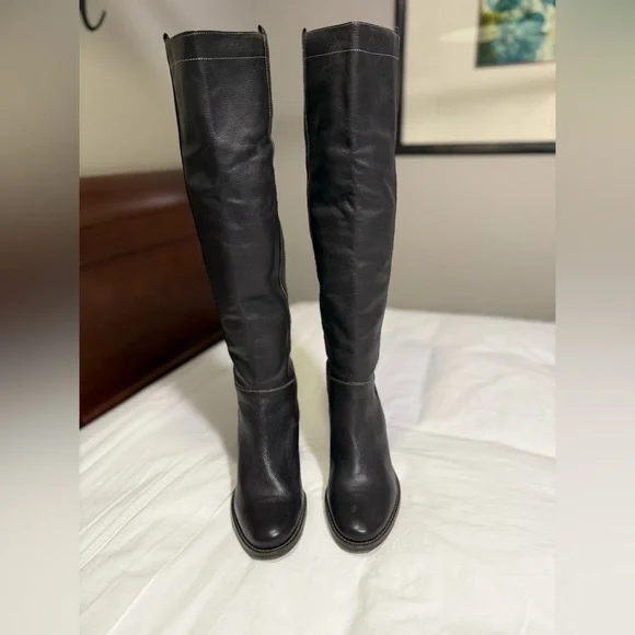 Matisse Black Leather Over The Knee Boots
