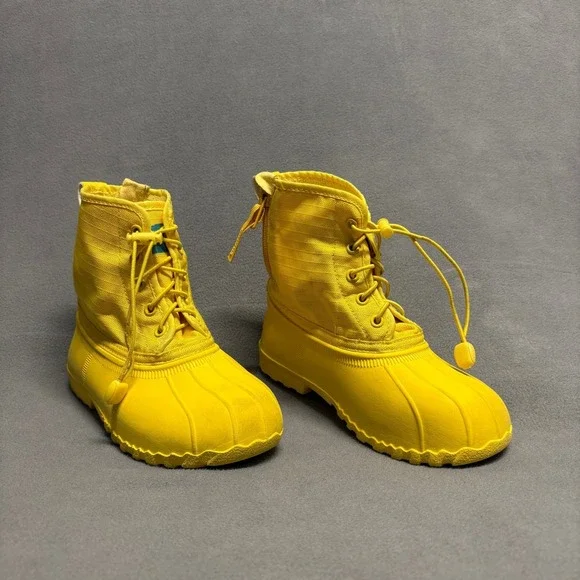 NATIVE Unisex Kids Jimmy Rain Boots in Yellow Size C13