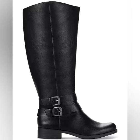 *New*‎ Style & Co Women's Maliaa Black Buckled Riding Boots Size 6