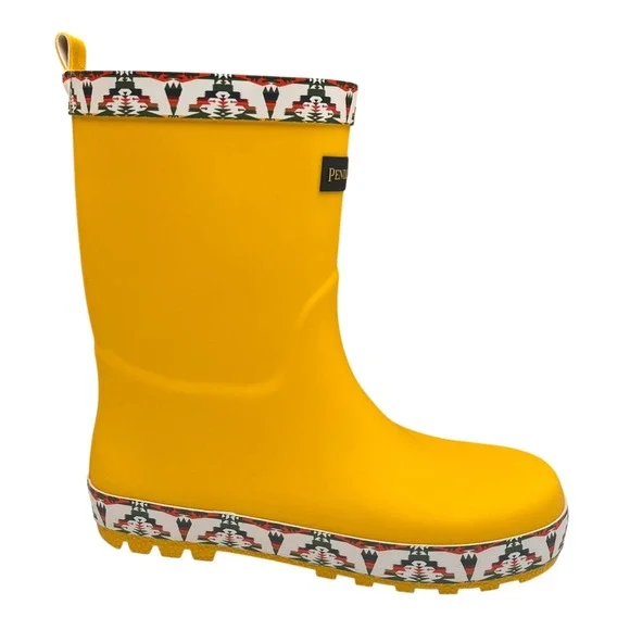 Pendleton Tucson Little Boys Rubber Mid-Calf Rain Boots Size‎ 13/1 Yellow-Multi