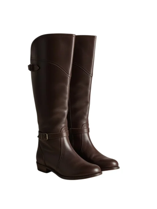 Frye Dorado‎ Dark Brown Tall Leather Riding Boots Size 6 NEW