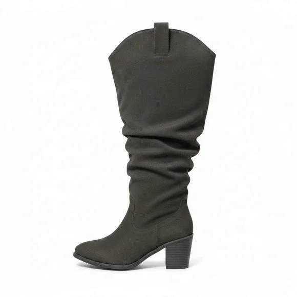 Women's Luoika Extra Wide Calf Cowboy Cowgirl Western Knee High Boots Size 11W