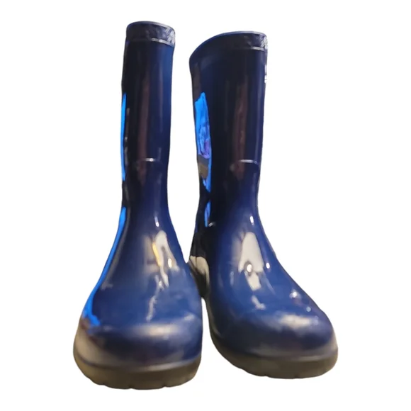 UGG Raana rainboots kids 4Y blue shiny outdoor sporty waterproof