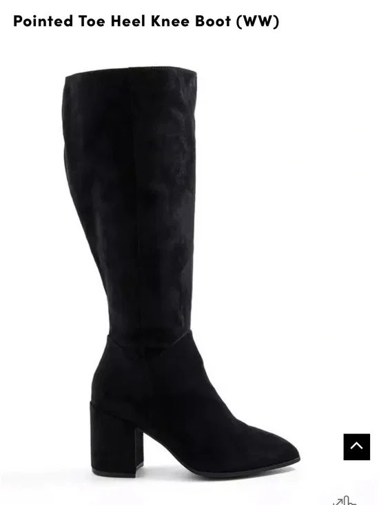NWT/NIB extra wide calf Torrid Black Pointed Toe Over-the-Knee Block Heel Boots