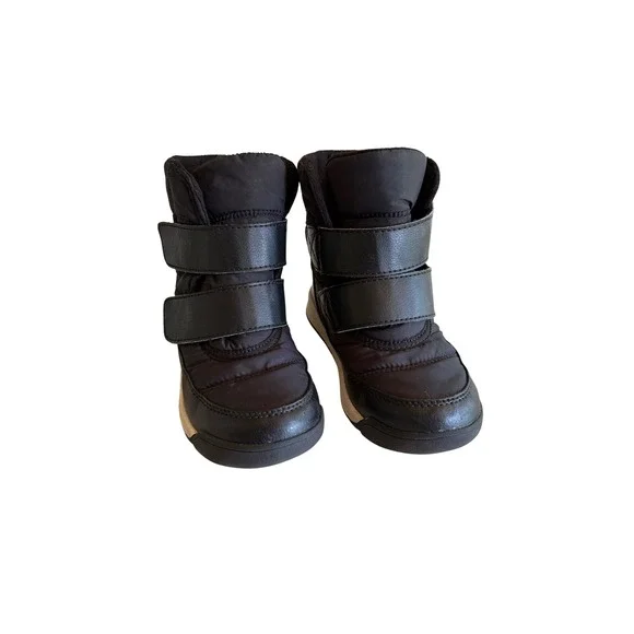 Sorel Snow Boots Black Whitney II Strap Waterproof Insulated NC3919-010 Kids 11