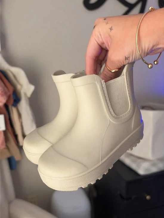 BearPaw Kids Cream Rain & Snow Chelsea Boots