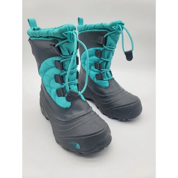 The North Face Kids ThermaFelt Winter Snow Boots Turquoise‎ Black US 3
