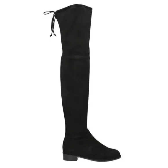 Stuart Weitzman Over The Knee Boots Womens 6.5 Black Vanland Suede New $950 MSRP