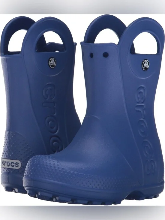 Crocs Kids Handle It Rain Boots In Blue Size 8