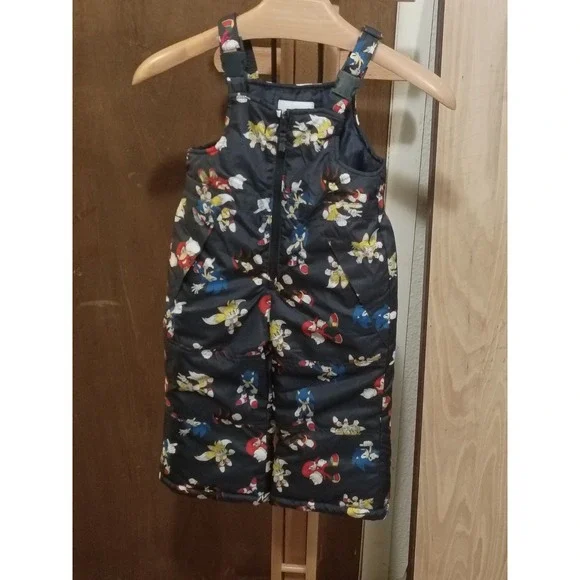 Sonic Kids Snow Pants Bips Printed &‎ Water Resistant Kids Snow Suit Size 3T.
