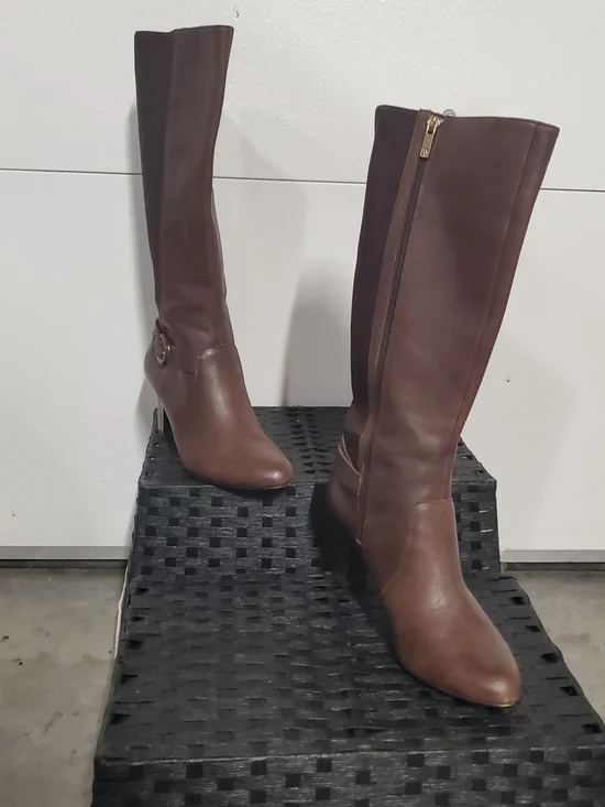 Anne Klien Brown Knee-High Leather Women’s Riding Boots