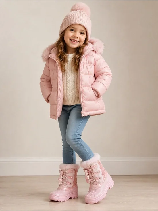 London Fog Baby Girls Snow Boot sz 6 Insulated Waterproof NEW G735