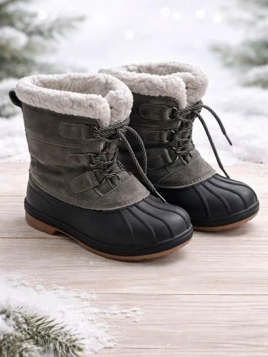 Cat & Jack Gray Snow Boots for Kids