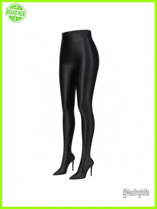 Thigh High Stiletto Heel Boots Pointed Toe Stretch Fit Pull-On Over the Knee