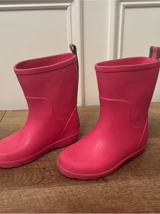 totes Kids Hot Pink Waterproof Rain Boots with Pull Tab