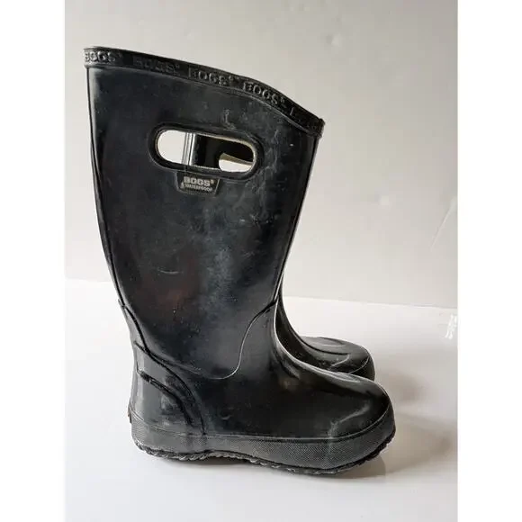 BOGS Rubber Waterproof Rain Snow Boots 71325 Black‎ Youth 2