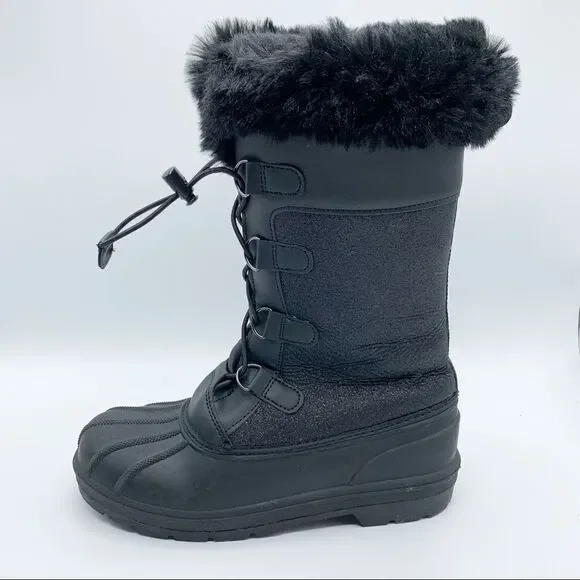Cat & Jack‎ Thermolite Black Sparkle Winter Boots