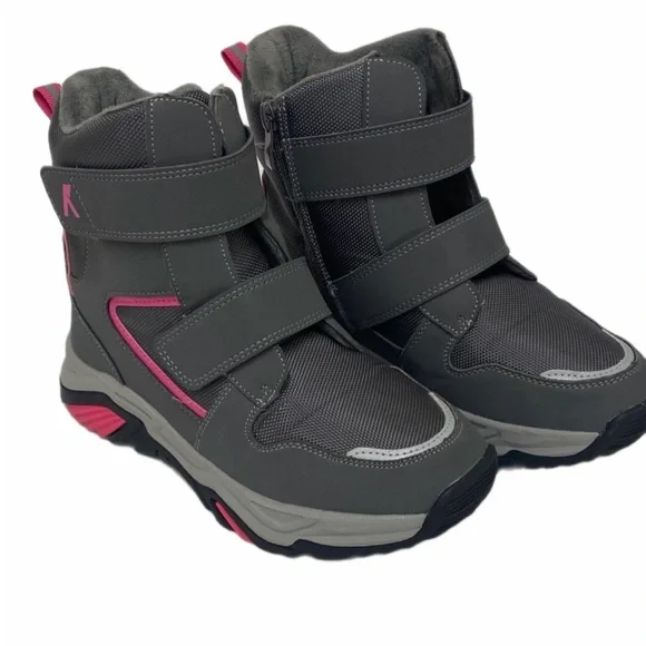 Komforme Kid’s Gray and Pink Girl’s Snow Boots size 4