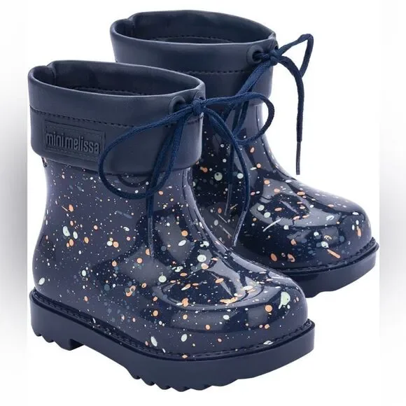 Mini Melissa Kids  water resistant  rain comfy boot size 2 NIB