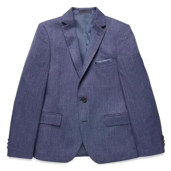 Lauren Ralph Lauren Big Boys Plaid Sport Coat - Navy, jacket suit 16R [COPY]