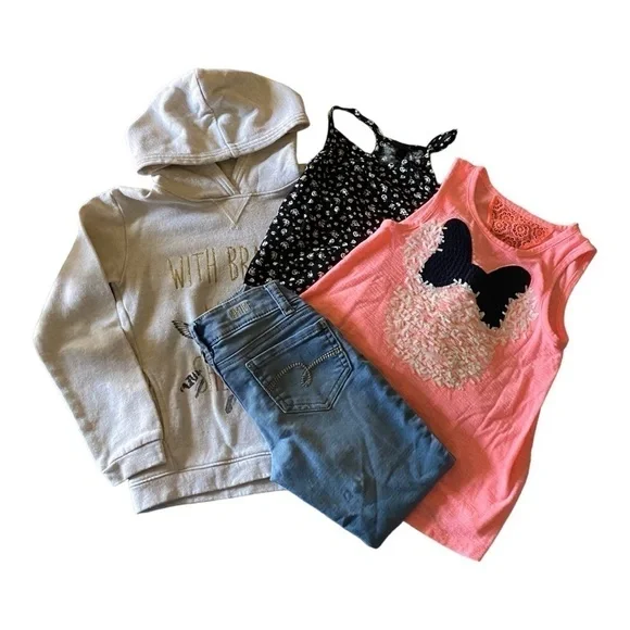 GIRLS BUNDLE-SIZE 6/6x-JUSTICE-DISNEY-ART CLASS-H&M