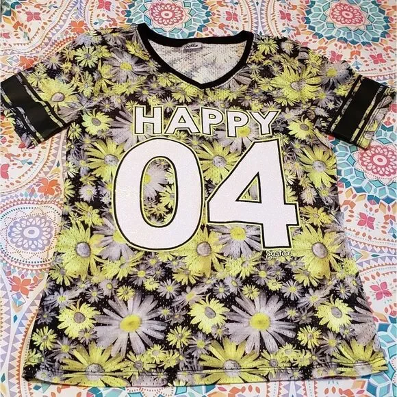 NWOT Justice Happy 04 Sunflower Top Sz 14