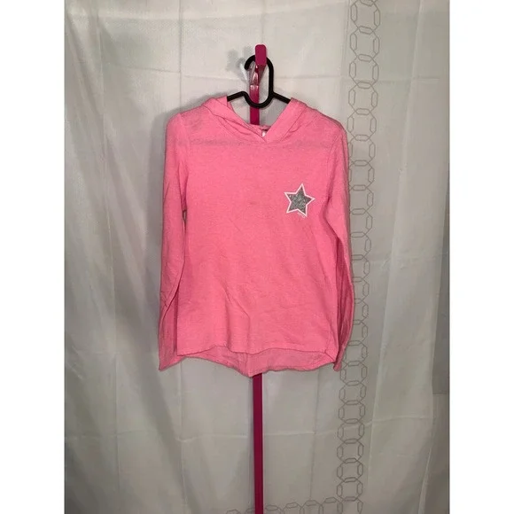 Justice‎ Pink Glitter Star Dance Hoodie Girls Size 10