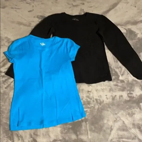 Justice Girls Long And Short Sleeve Tshirt Duo