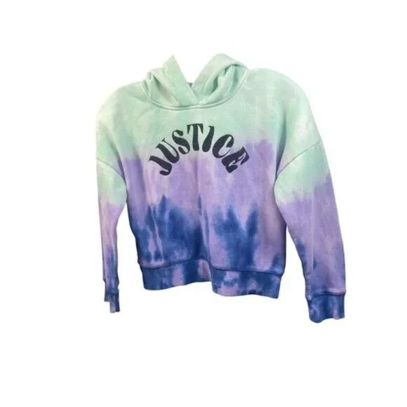 Justice Girls Tie Dye‎ Hoodie Sweatshirt Pullover Colorful Youth