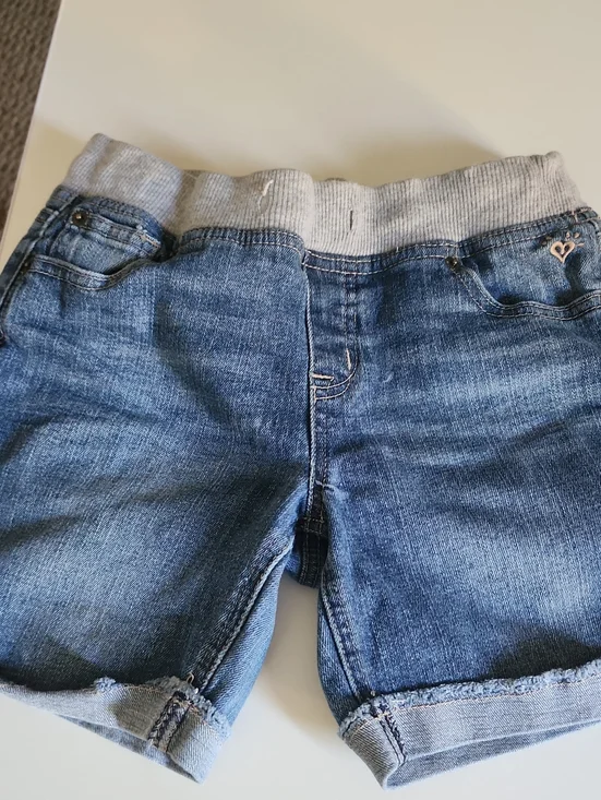 Justice Girls Denim Shorts with Knit Waistband - Size 12R