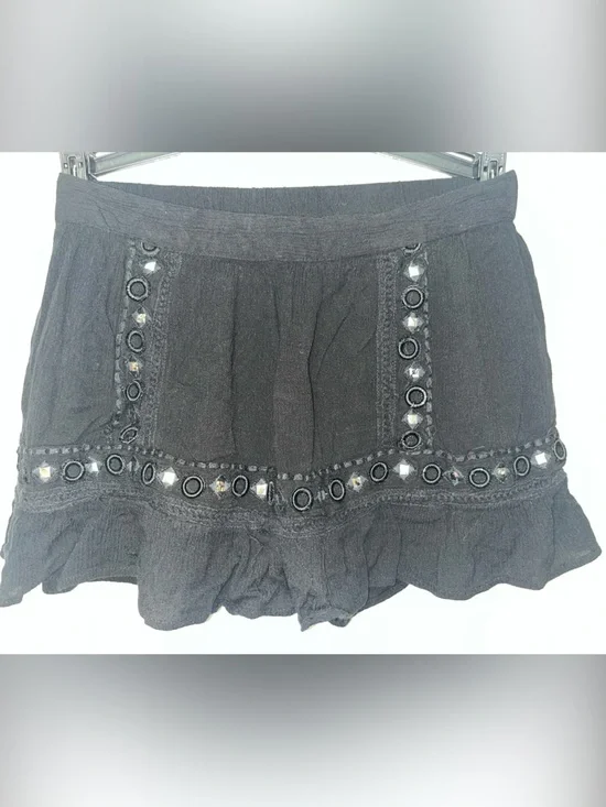 Justice Black Embellished Girl's Skort