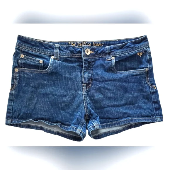 Justice Jean Denim Shorts Simply Low Girls Size 16 1/2‎ Regular