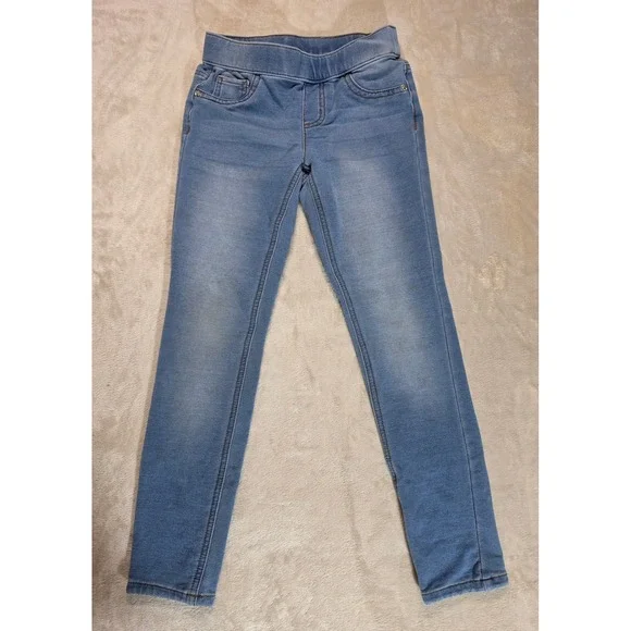 Justice Girls Blue Denim Leggings Jeggings Light Wash Size 8 Pull On Skinny‎