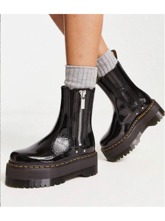 New Dr Martens Chelsea Max Distressed Platform Boots 6
