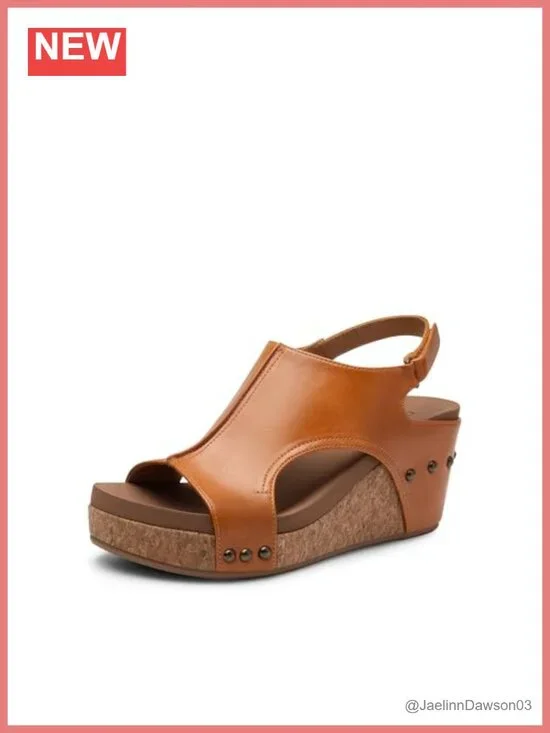 Chic Peep-Toe Platform Wedge Sandals with Cushioned EVA Foam Footbed