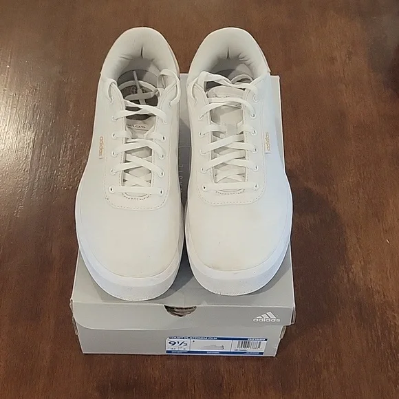 Adidas Court Platform Sneakers 9 1/2 M  WHITE/CREAM