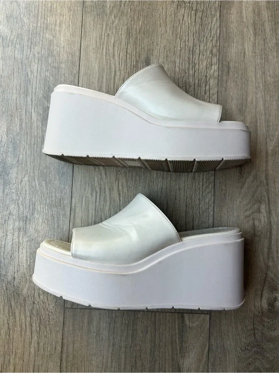 Nude Pink Platform Slide Sandals - Women