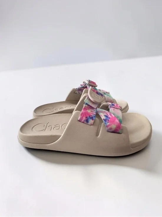 Chaco Chillos Kids Size 2 Light Tie Dye Adjustable Recovery Slide Sandals