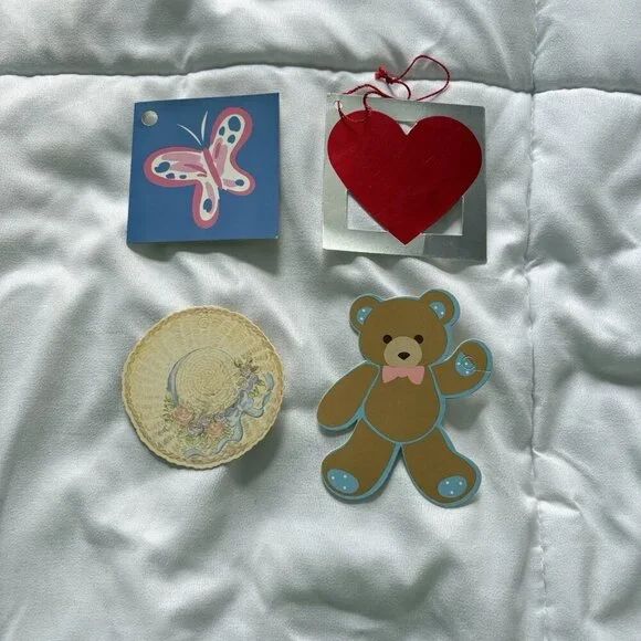 Vintage 70s 80s‎ 90s Floral Lot Of 4 Unused MINI Cards Junk Journal Scrapbook