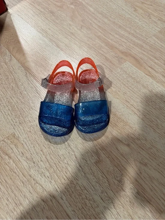 Cat & Jack Glitter Jelly Sandals in Blue and Orange