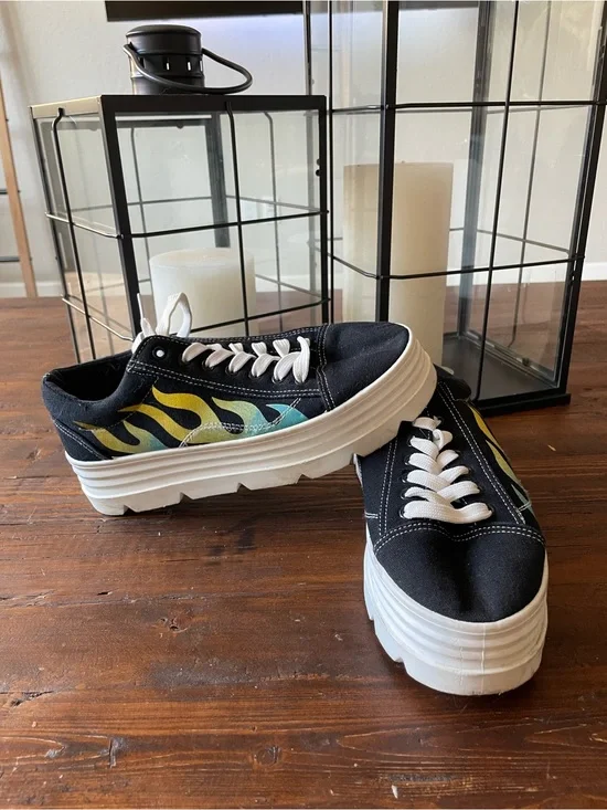 Black Canvas Sneakers by Koi Footwear with White Laces