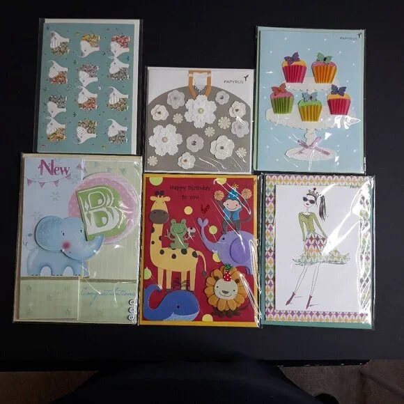 Papyrus (4) & 2 Other Assortment of Cards