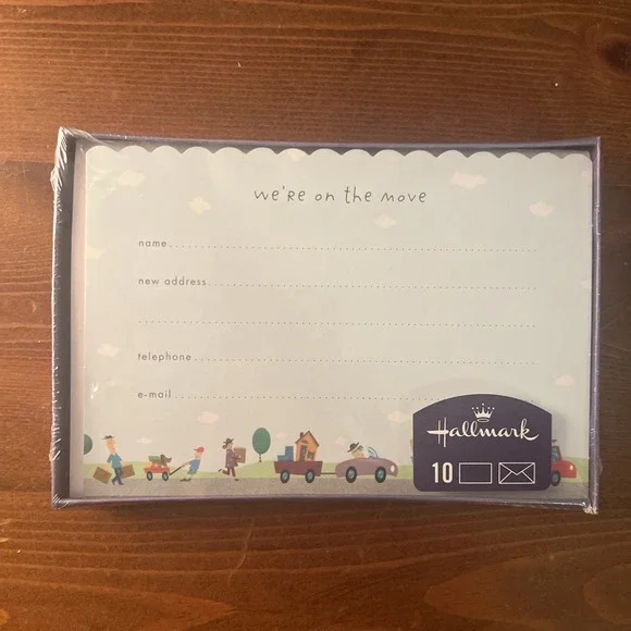Hallmark New Address Announcement Cards  We're On‎ The Move Box Of 10 Cards New