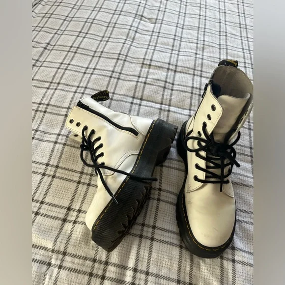 White‎ doc martens Jaden platform boots