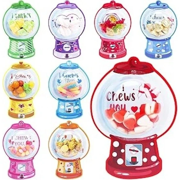 Lettry 45 Pack Valentine's Day Bubble Gum Machine Cards NIB
